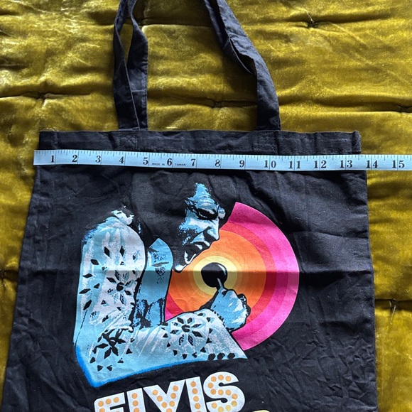 Black Elvis On Tour Graphic Tote Bag Graceland epic - Picture 2 of 3